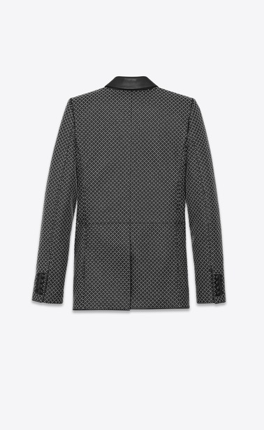 SAINT LAURENT Classic Jackets Femme blazer en agneau brodé de studs b_V4